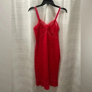 Vintage Dorsay red slip dress